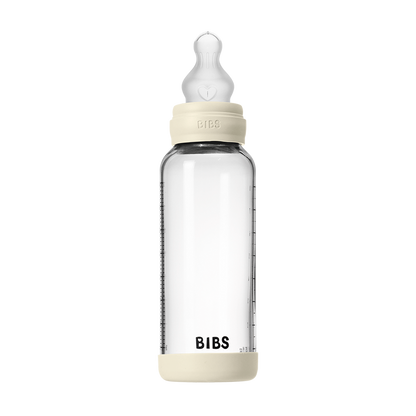 Babyglasflaschen-Set 240ml Silikon – Ivory
