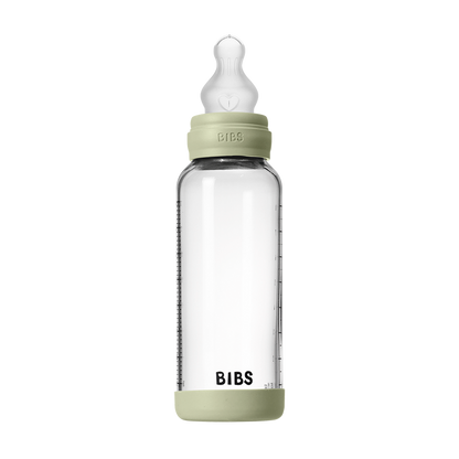 Babyglasflaschen-Set 240ml Silikon – Sage