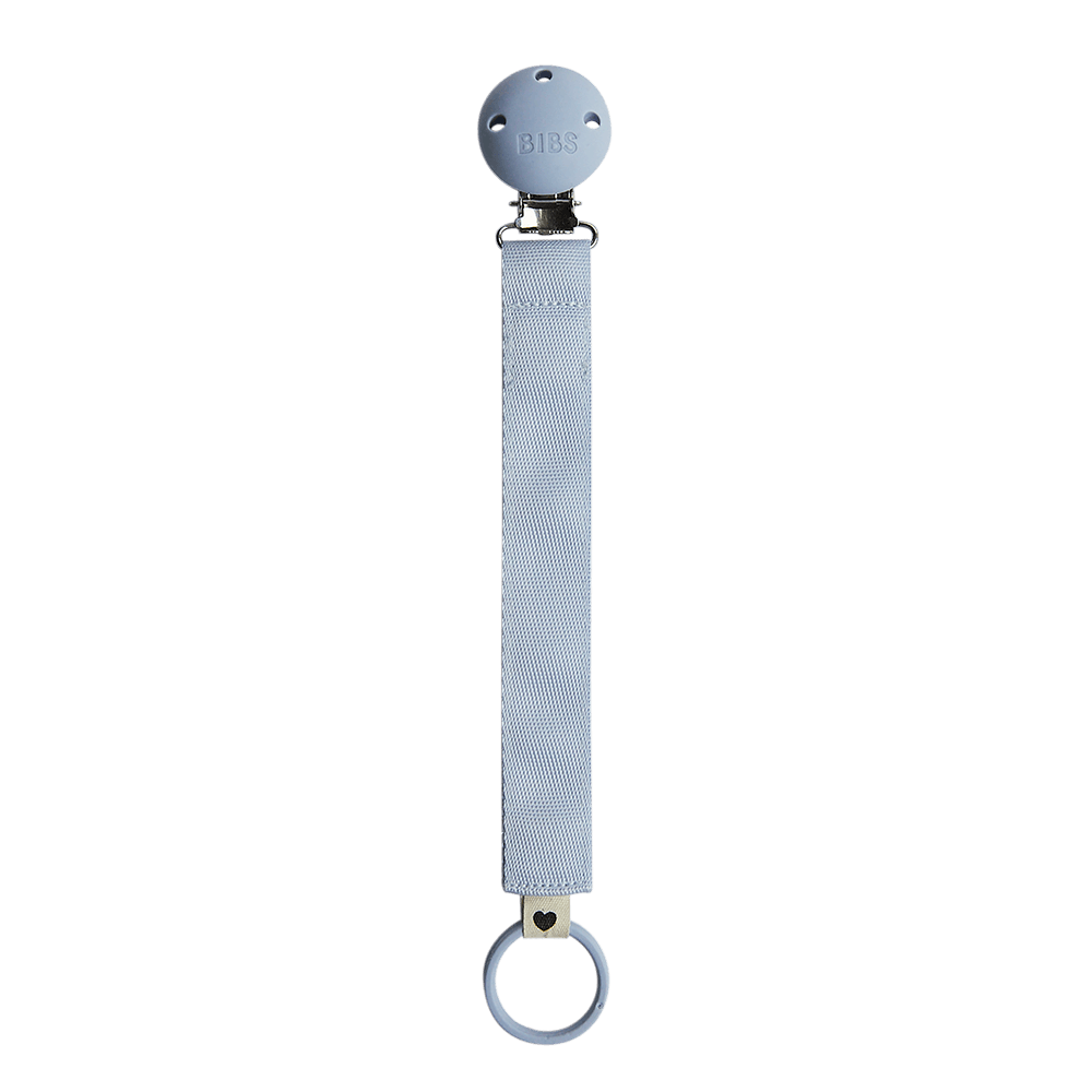 Pacifier Clip Ribbon - Dusty Blue - BIBS