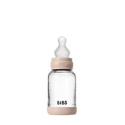 Babyglasflaschen-Set 120ml Silikon – Blush