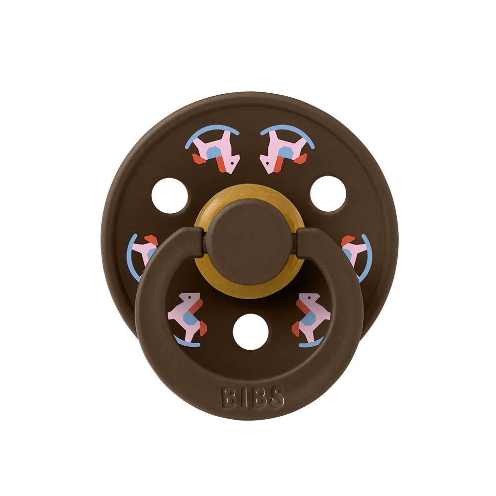 Colour Holiday Horse Pacifier - Mocha - BIBS