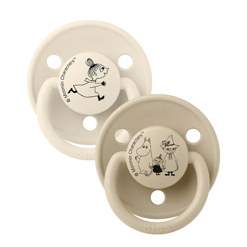 BIBS x Moomin De Lux Pacifiers 2 Pack Little My - Ivory/Vanilla - BIBS
