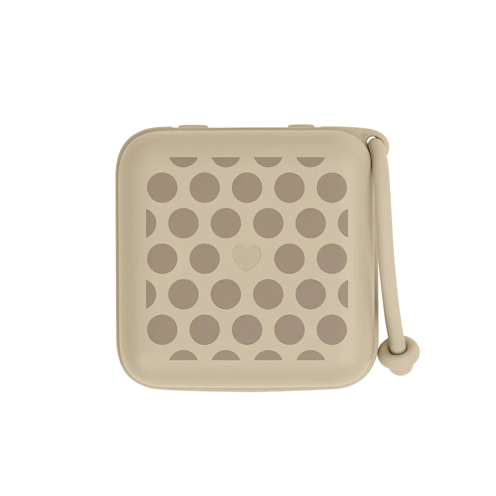 STUDIO Pacifier Box Polka - Vanilla/Dark Oak - BIBS