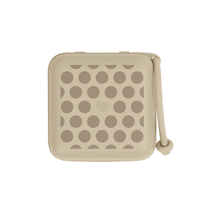 STUDIO Pacifier Box Polka - Vanilla/Dark Oak - BIBS